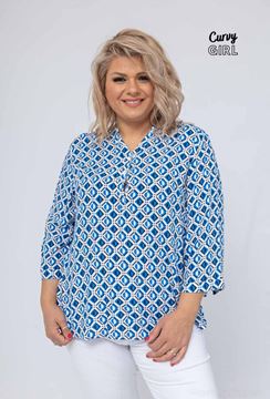 Immagine di CURVY GIRL GEOMETRIC PRINT BLOUSE